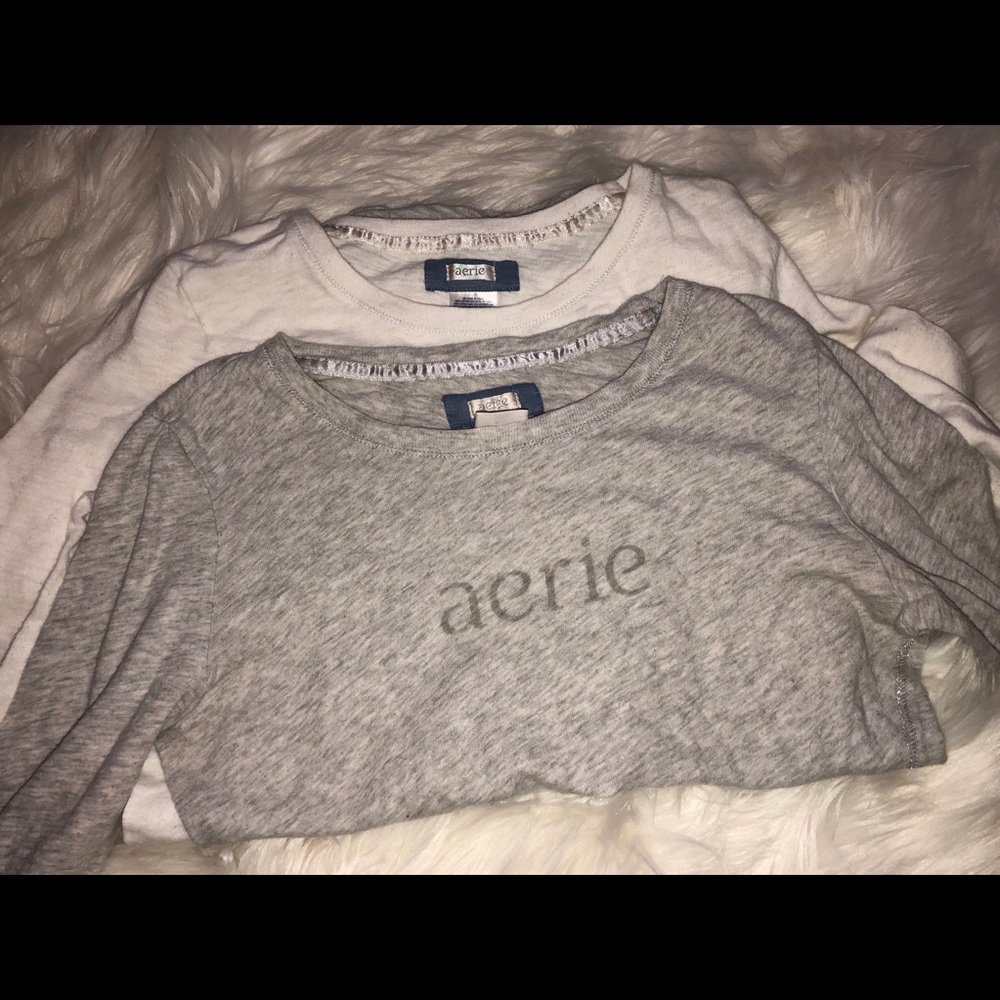two long sleeve aerie tops